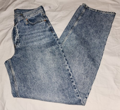 #ad Gap Women#x27;s Barrel High Rise Denim Blue Jeans Size 27 4 NWT $60.00