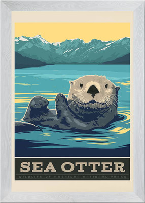 Seeotter Nationalparks Poster Kunst gerahmt Wandbild Poster Leinwanddruck Bild