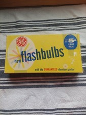 Vtg GE 5B Blue Flashbulbs With Rhenium 8 Pieces