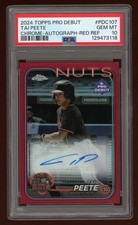 2024 Topps Pro Debut Tai Peete #PD-107 Chrome Red Refractor Auto /5 PSA 10