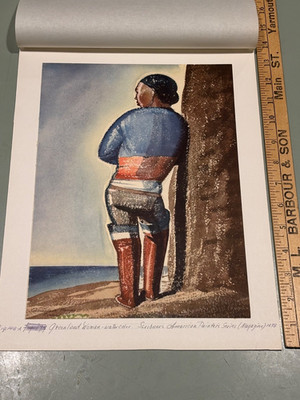 Rockwell Kent artist proof Greenland Eskimo woman estate Dan Burne-Jones 1938