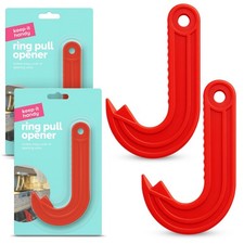 2 Ring Pull Can Opener Kitchen Gadget Tool for Elderly Easy Tin Can Lid Removal