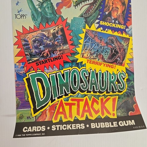 1988 Topps Dinosaur Attack! Poster Insert - Picture 3 of 3