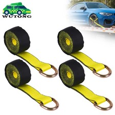 4 Set 2 X 12 Lasso Wheel Lift Straps Tow Truck Tie Down W D Ring Tow Truck