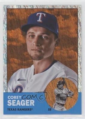 2022 Topps Archives 1963 Topps Design Orange Hot Foil 5/15 Corey Seager #70 1j2
