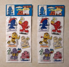 Vintage Moodies Kent Toys Puffy Stickers Lot 1980s 1983 NEW OLD STOCK SEALED