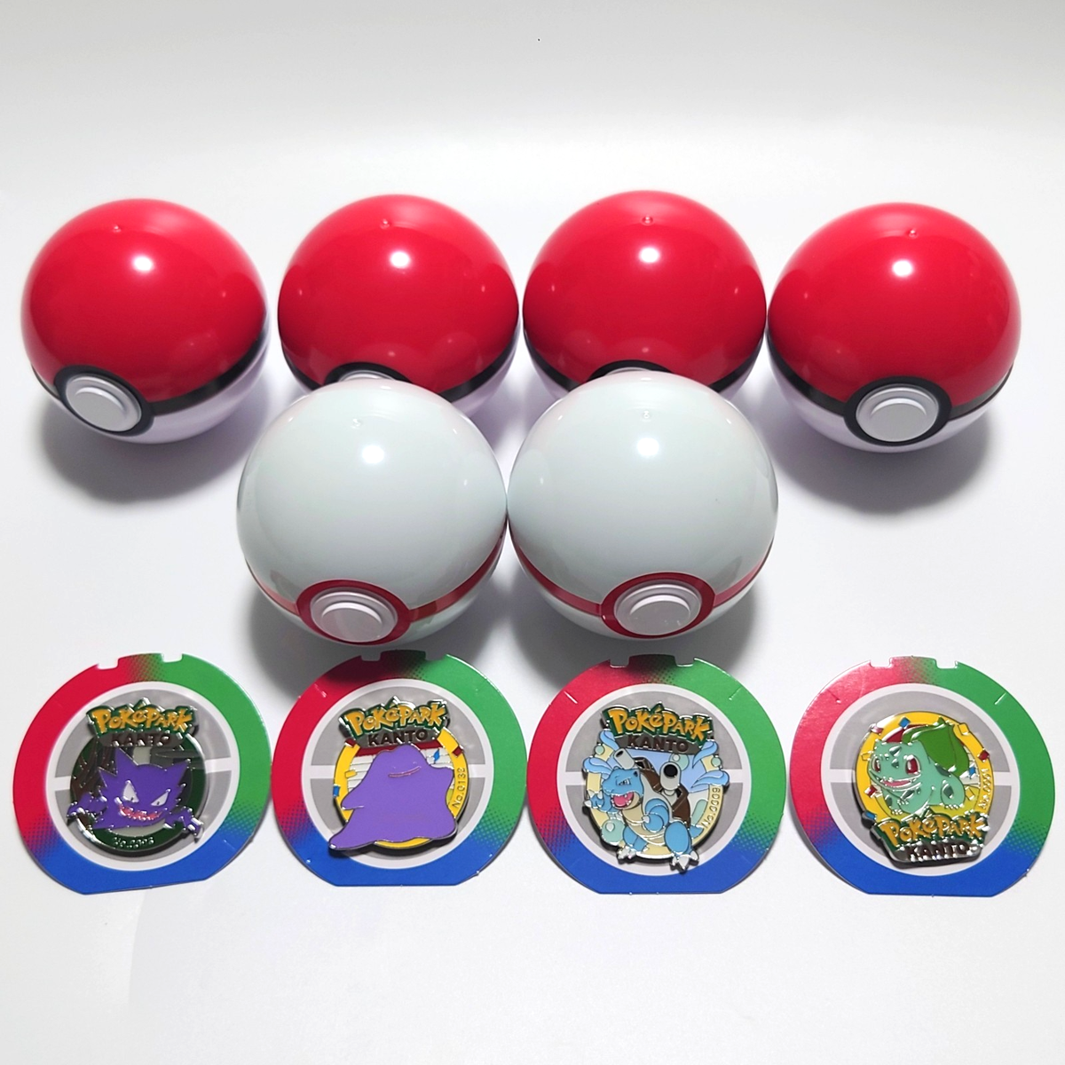 Lot 4 Pokepark Kanto Limited Pokemon Pins w/Monster Ball Premier