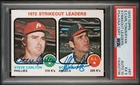 1973 Topps 67 Strikeout Leaders Nolan Ryan Steve Carlton Dual Auto PSA 5 Auto 10