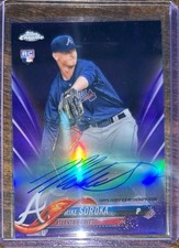 2018 Topps Chrome Mike Soroka Rookie Auto Purple Refractor /250
