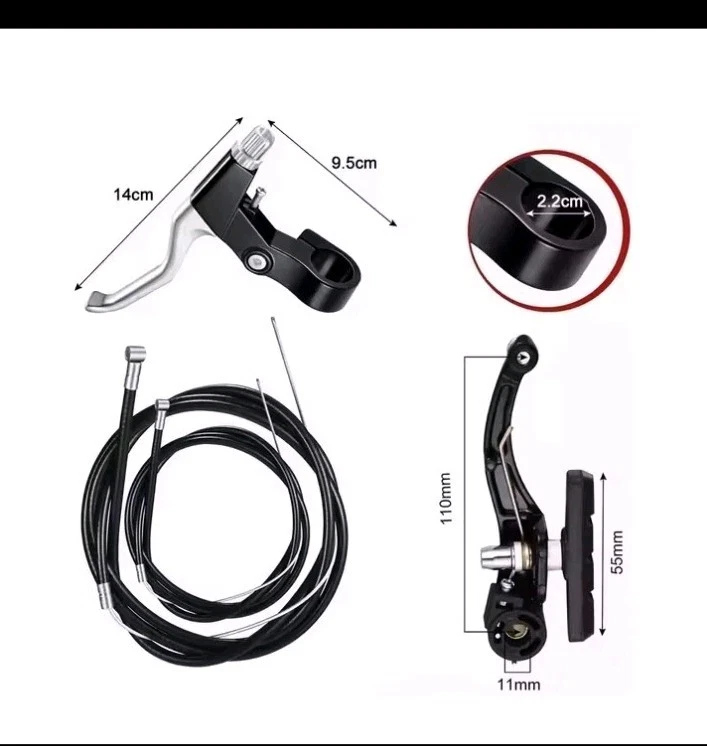 Set Freni Bici Freni a V Brake per Biciclette V Brake Set Anteriore e Posteriore - Image 2 of 4