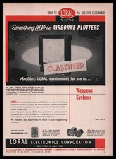 1956 Loral Electronics Corporation New York Airborne Plotters Vintage Print Ad