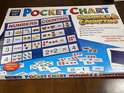 Table Top Pocket Chart Stand With NUMBERS & COUNTING Math Learning Tiles