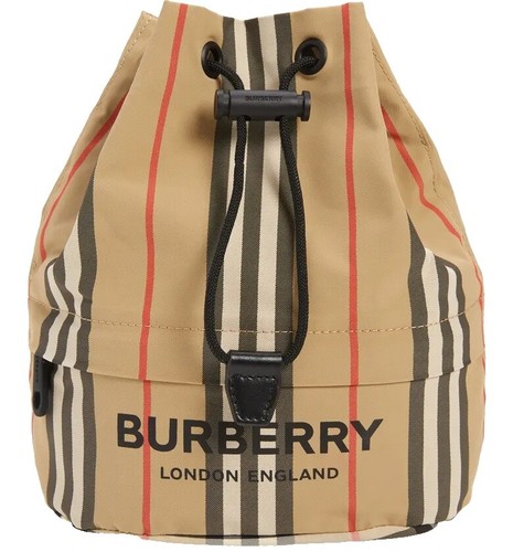 Burberry Nova Check Canvas Drawstring Bag Vintage Authentic Ladies