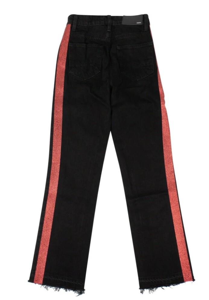 Black Jeans With Red Stripe Denim Jeans NWT AMIRI Black Denim Red