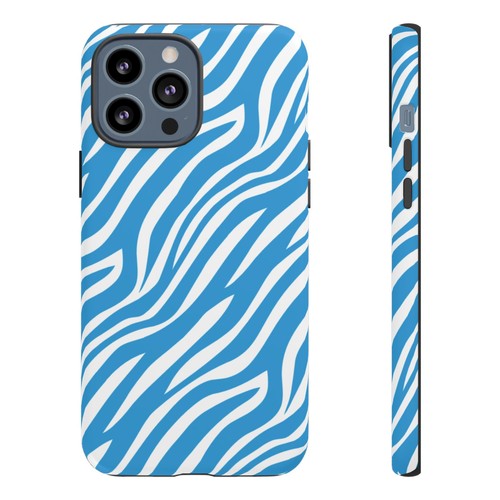 Light Blue Zebra Print Phone Case, for iPhone, Samsung Galaxy, Google Pixel - 第 94/243 張圖片