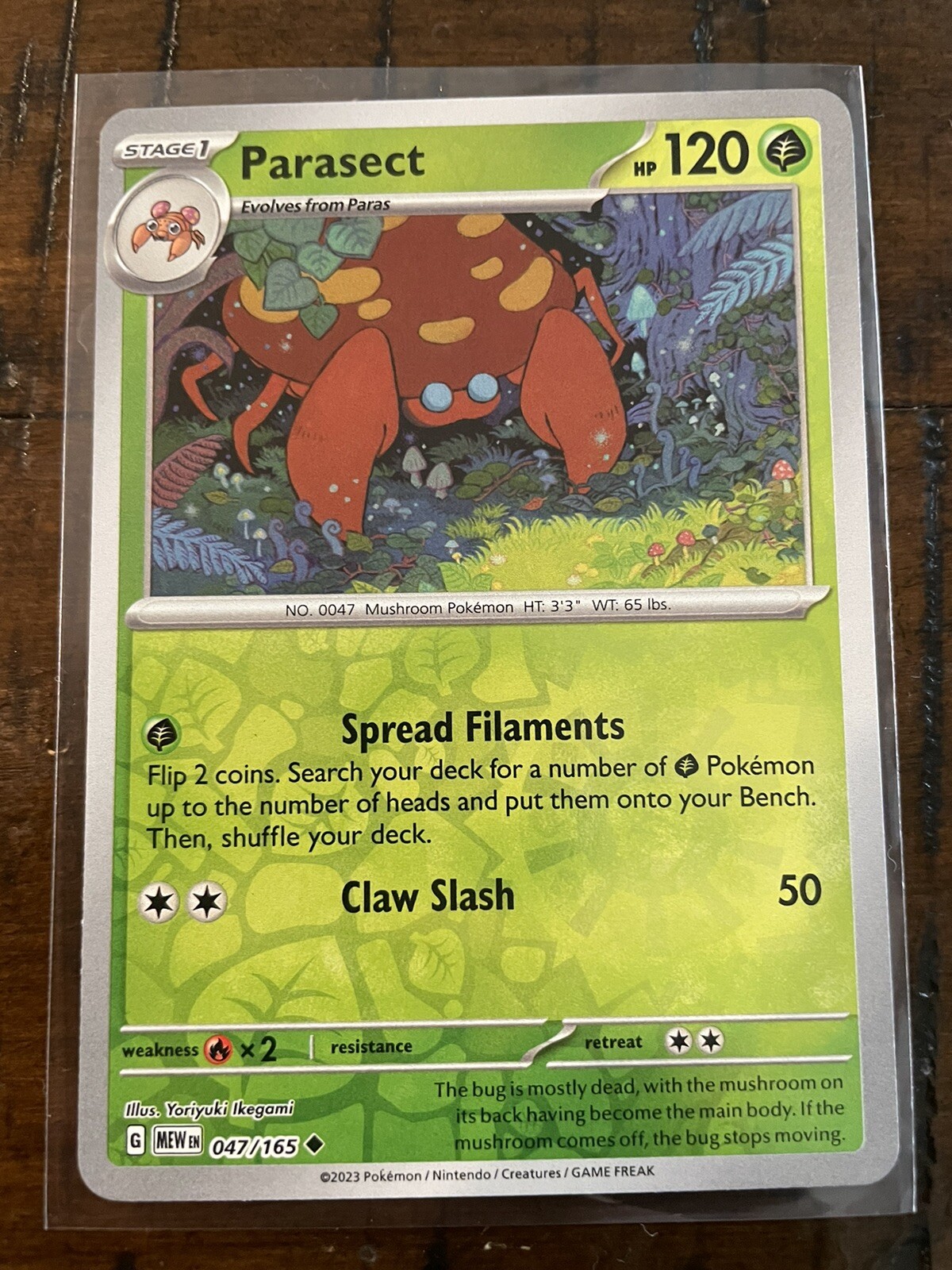 Parasect 047/165 Pokemon Scarlet & Violet 151 Reverse Holo NM