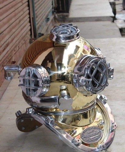 Antique Brass Scuba DEEP Diving Divers Helmet Mark V US Navy Vintage | eBay