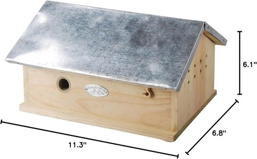 Attractive White Bumble Bee House with Hook Closure for Garden Polinization - Picture 4 of 4