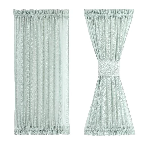Lace Floral Window Door Curtains