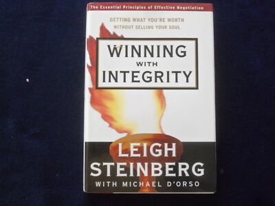 1998 WINNING WITH INTEGRITY HARDCOVER BOOK BY LEIGH STEINBERG - SIGNED - KD 9328