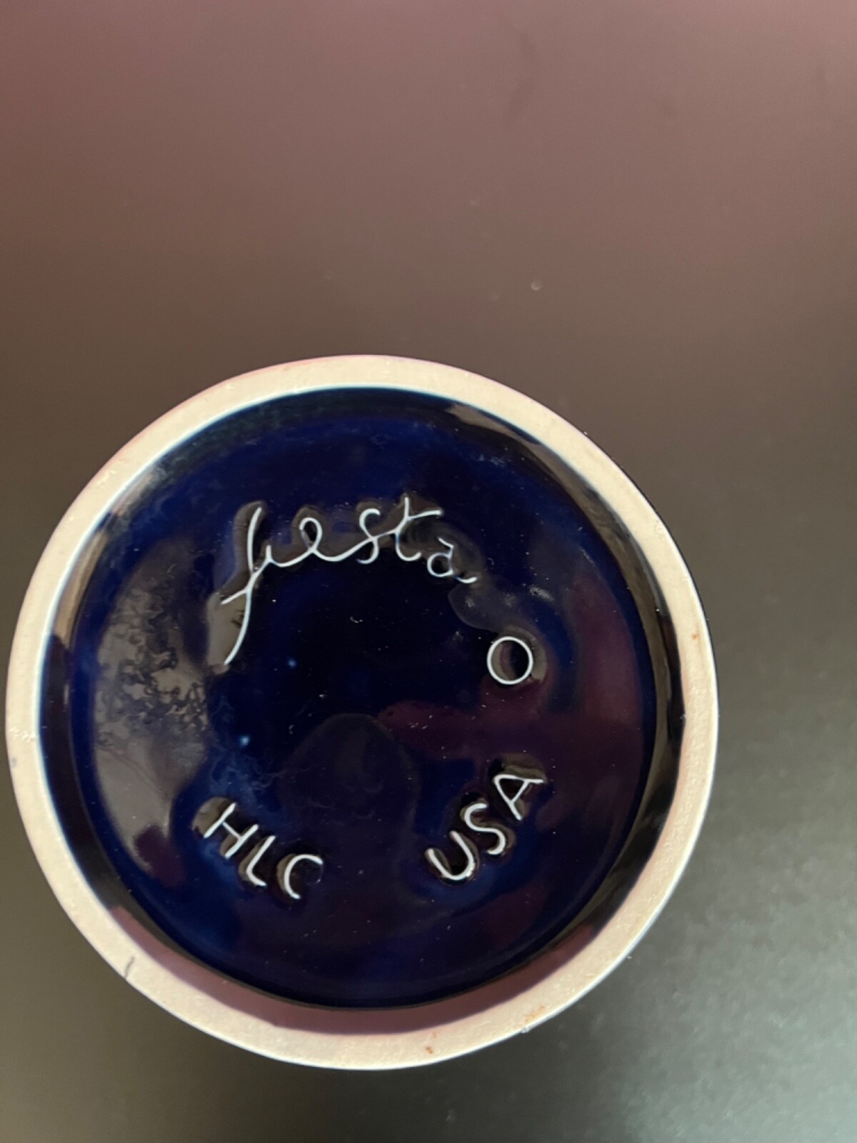 Vintage Homer Laughlin Fiesta Utensil Holder Cobalt Blue Fiestaware