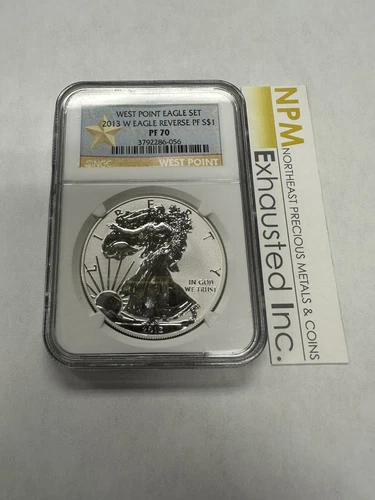 2013 W REVERSE PROOF SILVER EAGLE NGC PF70 EARLY RELEASES FROM WEST POINT SET