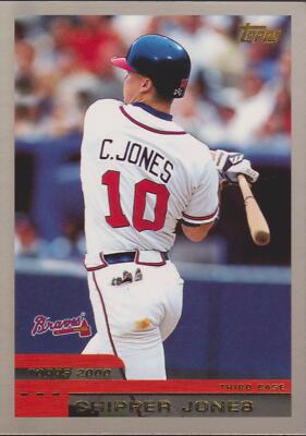 Chipper Jones 2000 Topps #180 Atlanta Braves Baseball HOF Card