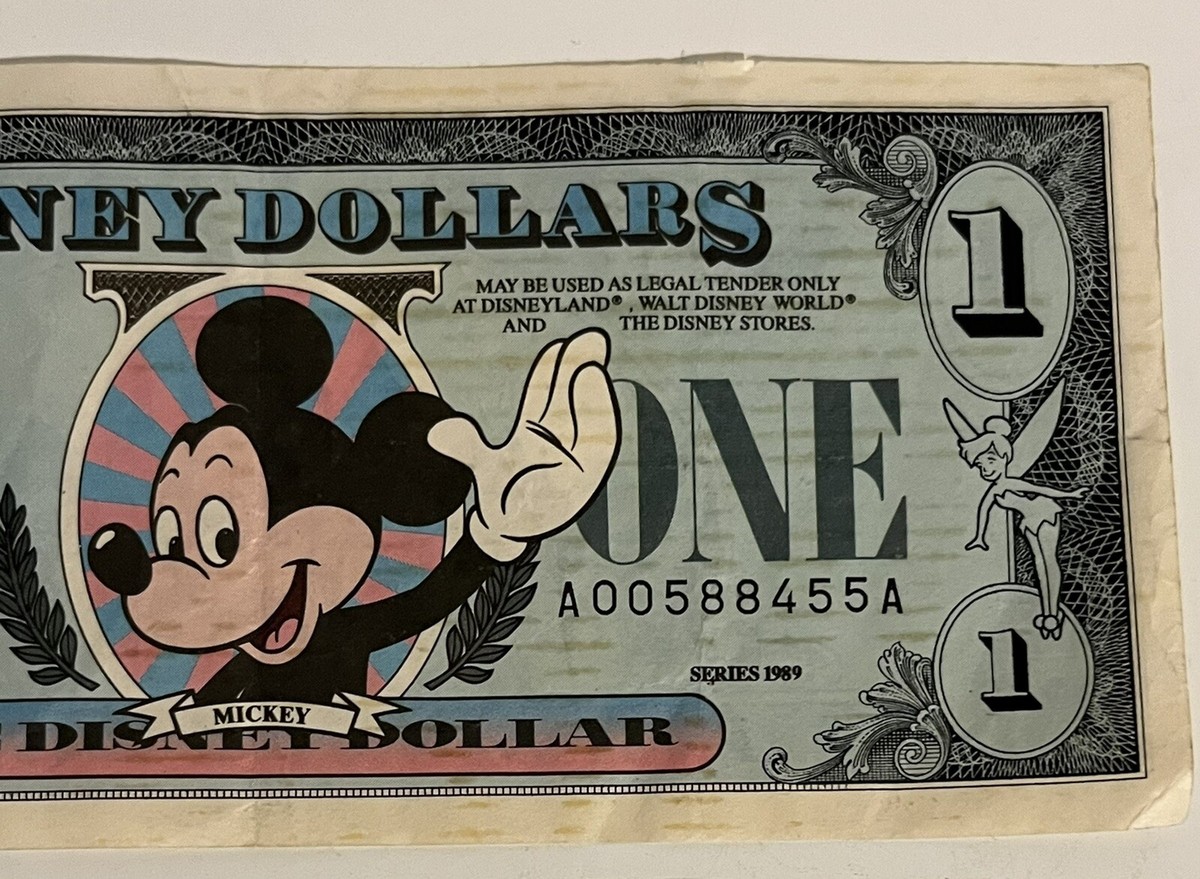 ミッキーの紙幣【DISNEY DOLLARS】 2000 A $1 MINT UNCIRCULATED Millennium MICKEY Disney Dollar