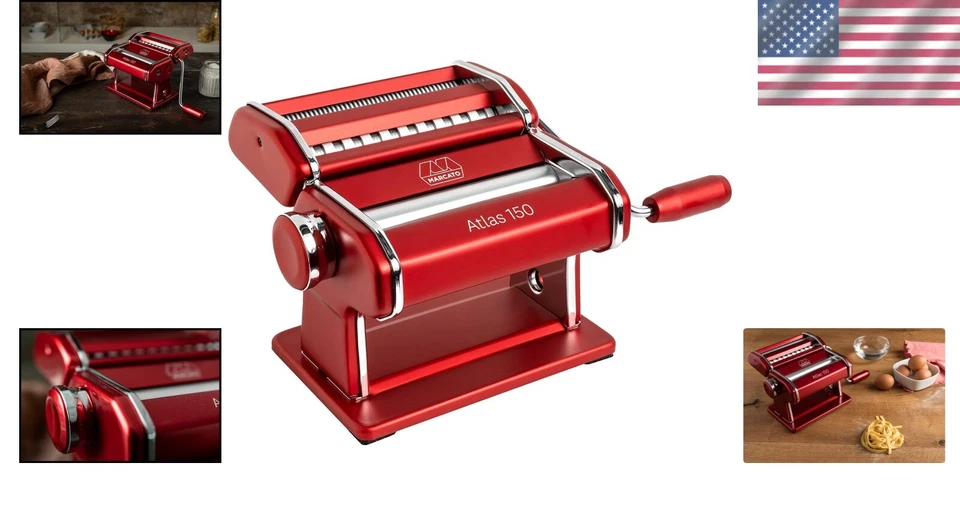 Authentic Atlas 150 Manual Pasta Maker - Includes Cutter & Easy Instructions - Image 2 of 4