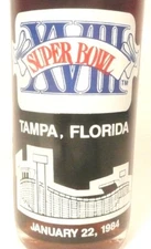 vintage ACL Soda Pop: FULL BOTTLE COKE & SUPER BOWL XVIII - RAIDERS / WASHINGTON
