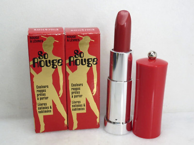 BOURJOIS SO ROUGE LIPSTICK 31 TRENDY ROUGE 0.1 OZ BOXED LOT OF 2
