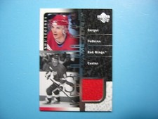 2000/01 UPPER DECK LEGENDARY GAME JERSEY NHL HOCKEY CARD J-SF SERGEI FEDOROV RED