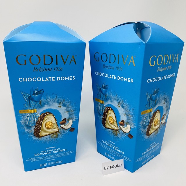 Luxury GODIVA Milk Chocolate Domes Coconut Crunch (2 Boxes, 31.2 Oz