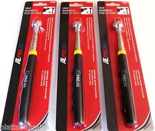 3 ATE PRO 16LB TELESCOPING PICK-UP MAGNET TOOLS CUSHION GRIP EXTENDS 30" 93515