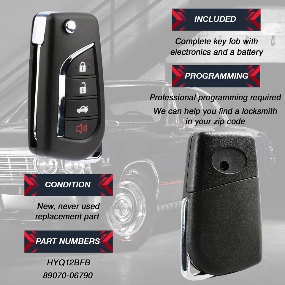 Key Fob Remote for 2018 2019 2020 2021 2022 Toyota Camry HYQ12BFB H Chip Foto 4 de 4