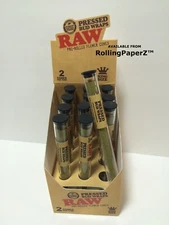 RAW Rolling Papers KING SIZE PRESSED BUD WRAP CONES ONE TUBE/ 2 Pre Rolled Cones