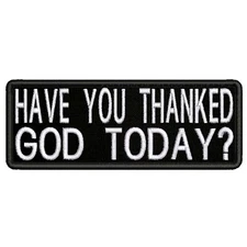 Thanked God? Embroidered Patch Iron-on/Sew-on Badge Religious Jesus Applique