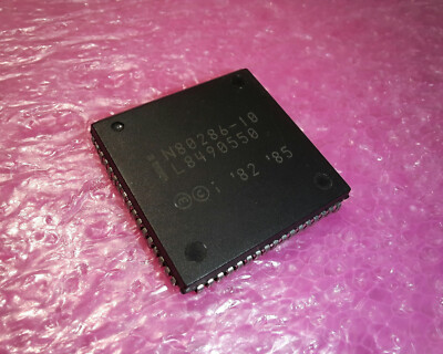 intel N80286-10 16-Bit Microprocessor PLCC-68