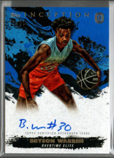 2021-22 Topps Inception Overtime Elite Blue #IABW3 Bryson Warren Auto /25 