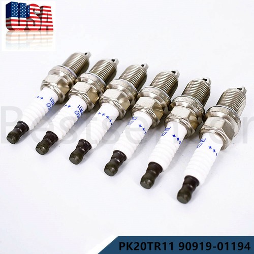 6Pcs New 90919 01194 Spark Plugs Double PLATINUM For Toyota 3253 