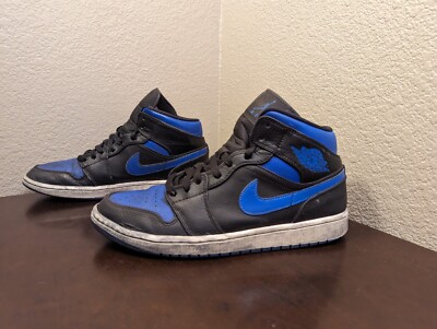 Nike Air Jordan 1 Mid Black-Hyper Royal 554724-068 Shoes  display picture 2