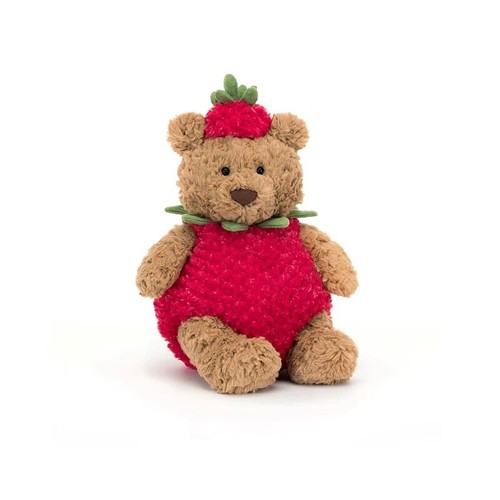 NWT Jellycat Bartholomew Bear Strawberry Limited Release - Picture 2 of 6