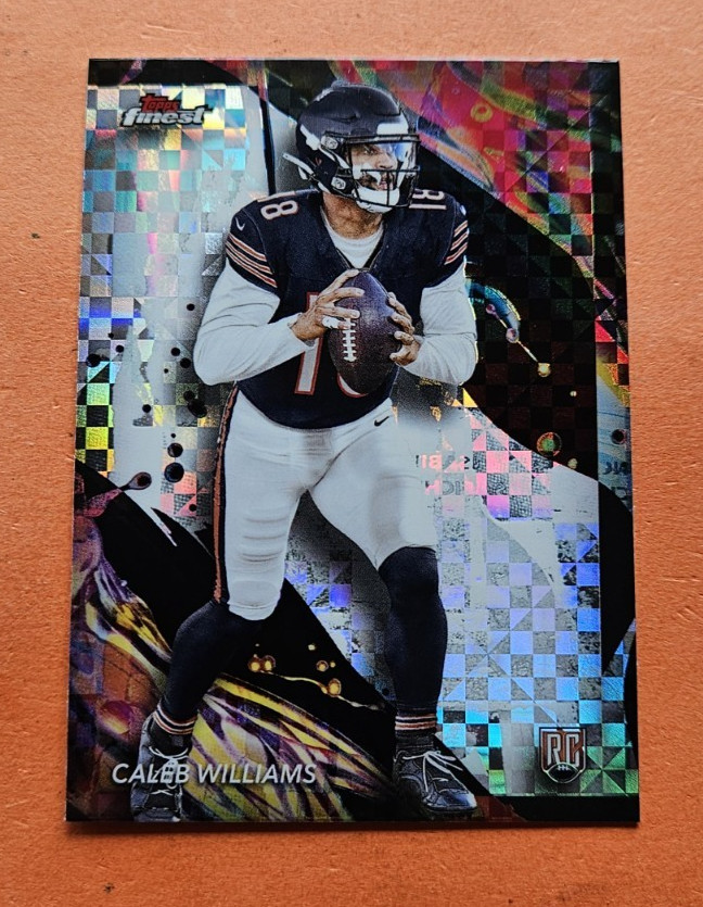 Caleb Williams RC, 2024 Topps Finest, Checkerboard Refractor Uncommon #161