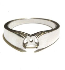 NEW 14k white gold semi mount engagement ring 3.7g vintage estate antique