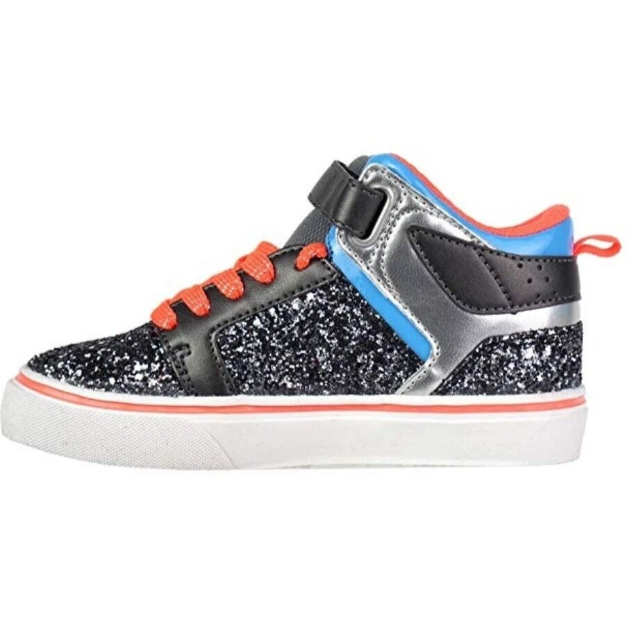 NUEVAS Tenis Ocean Pacific Jóvenes Niñas 3 Niños Negro Brillo Azul Naranja Blanco OP Foto 4 de 4