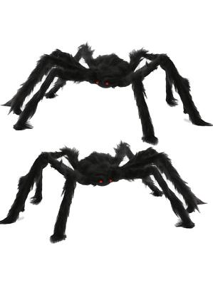 GROSSES SCHWARZES SPINNEN-POSE HALLOWEEN-DEKORATION 75 CM MENGE SPINNEN-KOSTÜM