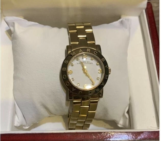 Marc by Marc Jacobs Mini Amy MBM3057 Gold Tone Watch for Women