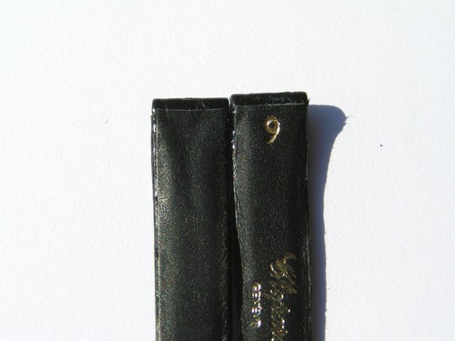 9mm Chopard Uhren Armband Ersatzband Lederarmband schwarz 70/105 neu C9-01 - Picture 4 of 8