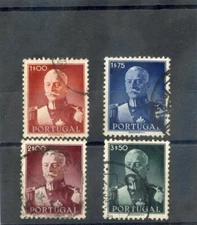 PORTUGAL Sc 654-7(MI 685-8)F-VF USED 1945 PRESIDENT CARIMONA SET $45