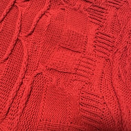 Vintage 90s Coogi 3D Textured Knit Red Sweater Short Sleeves Size XL - Picture 5 of 21